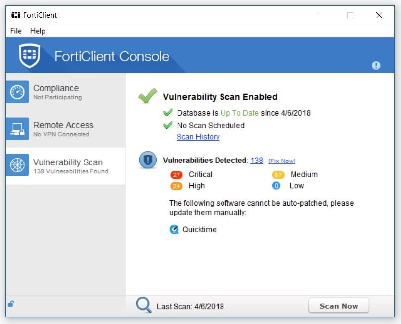 fortinet vpn client requirements